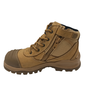 JDS-botas de trabajo de seguridad para hombre, calzado con punta de acero, con cremallera, color marrón, a la moda, Australia, garaje, Osha - Product Image 2