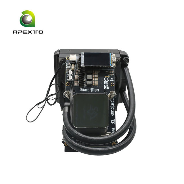 Factory Bitaxe NerdQaxe++ 4.8TH/s Bitcoins Miner 4 Pieces BM1370 Asic Chip Solo BTC 76W Big Screen Hydro Power Supply China