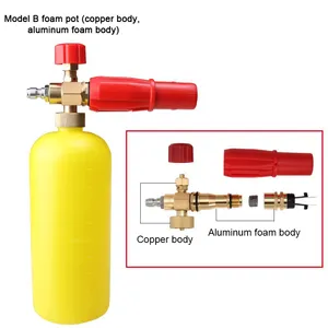 하이 퀄리티 세차 폼 캐논 조정 가능한 노즐 고압 와셔 분무기 1 L 병 스노우 폼 랜스
