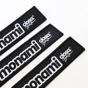 Wholesale Woven Jet Key Tag <b>Custom</b> Streetwear Style Embroidered Fabric <b>Keychain</b> for Fashion Brand Merchandise - Product Image 4