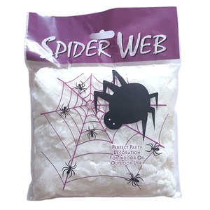 Telarañas Luminosas <span class=keywords><strong>de</strong></span> Halloween <span class=keywords><strong>para</strong></span> Interiores/Exteriores, Telarañas Brillantes en la Oscuridad, Decoración <span class=keywords><strong>para</strong></span> Fiestas y Festivales, PET+Algodón, 20x25x1 - Product Image 4