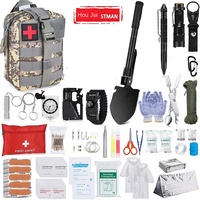 Ensemble d'outils de survie en plein air, équipement de camping multifonctionnel, équipement de voyage, kit tactique d'urgence EDC pour la nature sauvage, fabriqué en Chine