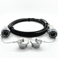 ZLTC seri ARINC801 konektor, perakitan kabel serat optik tahan air IP67 6pin ARINC801/26KD06N