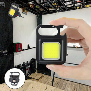Mini Rechargeable Portable Pocket Cob <b>Work</b> <b>Light</b> Magnetic Inspection <b>Light</b> Opener Torch Keychain Lamp LED Camping Flashlight - Product Image 4