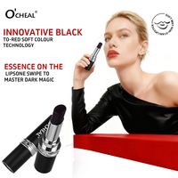 Lápiz Labial Color Magic - Innovadora Tecnología de Color Suave de Negro a Rojo, Un Solo Trazo para un Carisma Oscuro Mate y Aterciopelado