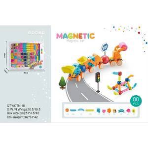 2025 fabbrica direttamente all'ingrosso di colore giocattoli per bambini asta magnetica giocattolo auto magnetica blocchi di costruzione parcheggio per i bambini - Product Image 5
