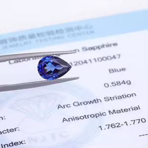 Лидер продаж, синий сапфир, драгоценный камень, Выращенный в лаборатории, сапфир, королевский синий 5*8 мм-7*11 мм, Грушевый огранка, высокое качество, оптовая продажа, синтетические драгоценные камни - Product Image 6