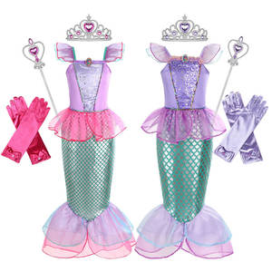 Vestido de princesa para niña, disfraz de <span class=keywords><strong>sirenita</strong></span>, vestido <span class=keywords><strong>Ariel</strong></span> para niña, ropa de fiesta de cumpleaños de Halloween para niños de 3 a 10 años - Product Image 1