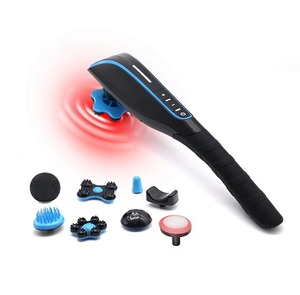 Masajeador inalámbrico para aliviar el dolor muscular, palo de masaje de mano con 3 nodos de masaje, con 6 velocidades y 6 modos, función de memoria, nuevo - Product Image 1