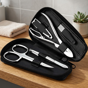 Factory Direct Stainless Steel 6-in-1 Manicure Set 9 Pcs Professional <b>Pedicure</b> <b>Tools</b> Nail Clipper Set with Color Box beauty - Product Image 4