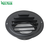 Design moderne Grille plate en acier inoxydable Sortie d'air Mur extérieur Évent étanche à la pluie Capuchon respirant Évent d'échappement Alliage d'aluminium