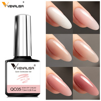 Venalisa Gel de Construction Rapide Nouvelle Génération 6 Couleurs Nude 7,5ml Gel UV Transparent Effet Couleur Vernis Gel 73061