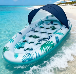 Durable Inflatable Pool Float with Sun Shade for Adult Relaxation and Swimming Pool - Product Image 3