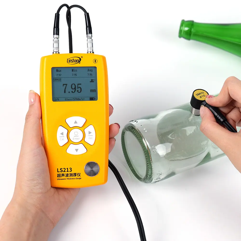 LS213 kỹ thuật số siêu âm kim loại đo độ dày Meter thông qua lớp phủ xách tay Tester giá siêu âm Độ dày Meter cho kim loại