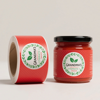 Personnalisé Brillant Épice Alimentaire Sauce Au Piment Chaud D'étanchéité Ronde Logo D'entreprise Autocollant En Plastique En Conserve Aliments Congelés Autocollant Étiquette