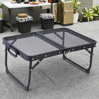 Léger Portable Cadre En Aluminium Pliant BBQ Grill Maille Moderne À Manger Camping Table Villa Cour À Manger En Plein Air