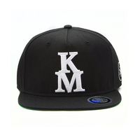 Nouvelle Tendance Casquette Snapback 100% Coton Style Urbain Color Block avec Lettres Broderie Gonflée Personnalisée Casquette de Baseball Plate à 5 Panneaux Sport