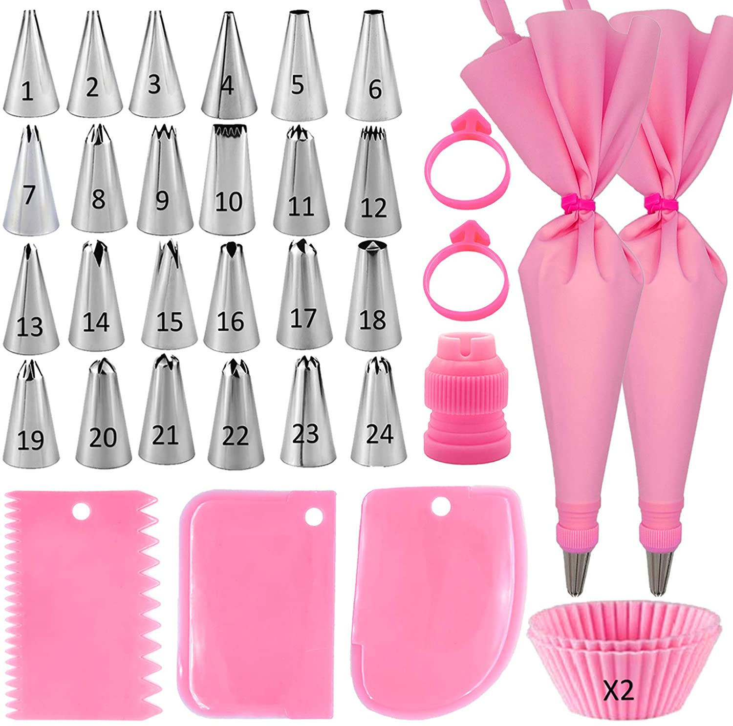 33pcs set of pink