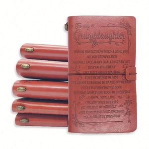 Custom Embossed Logo Souvenir Notebook Gifts Retro Diary Faux <b>Leather</b> <b>Notepad</b> Traveler's Notebook - Product Image 2