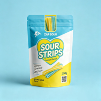 Sachets d'emballage personnalisés pour bonbons, pochettes verticales refermables avec fermeture éclair, qualité alimentaire, pour snacks, avec fenêtre