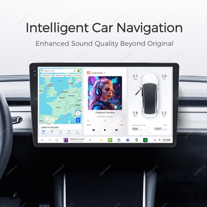 DUDUAUTO 9 10 13 pouces Écran QLED 2K Universel 2 Din CarPlay sans fil Android Auto DAB+ Double bande GPS DSP CE RoHS <span class=keywords><strong>Lecteur</strong></span> multimédia pour voiture - Product Image 3
