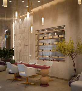 Station de Barbier Moderne à LED, Mobilier de Luxe en Marbre, Conception Intérieure et Équipement Tout-en-un pour Salon de Coiffure - Product Image 2