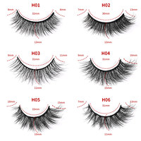 5 paires de faux cils 5D finement taillés, cils croisés naturels et ébouriffés, bande noire, extension épaisse pour l'angle extérieur