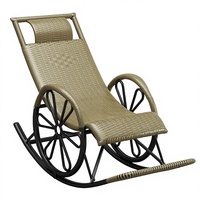 Fauteuil à bascule inclinable pour personnes âgées, design moderne et simple, sans accoudoirs, pour salon, balcon, extérieur