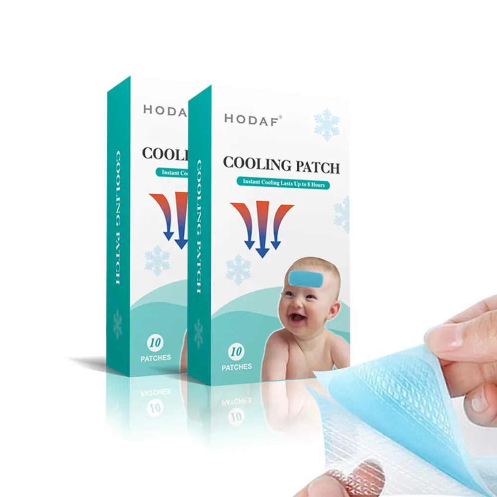 Parche de gel con adhesivo para bebés, Parche de enfriamiento para fiebre, gran oferta de verano