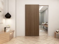 Système de porte coulissante invisible à montage mural dissimulé pour intérieur, à fermeture douce, en gros