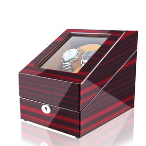 Boîte de remontoir de <span class=keywords><strong>montre</strong></span> automatique en bois, boîtier <span class=keywords><strong>à</strong></span> 2 + 3 fentes avec moteur rotatif, en STOCK - Product Image 5
