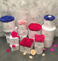Boîte Cadeau Luxe Haut de Gamme Portable à Deux Niveaux en Forme de Cœur avec Roses, Revêtement UV, Gaufrage Personnalisé, Message « Je t'aime » et Tiroirs