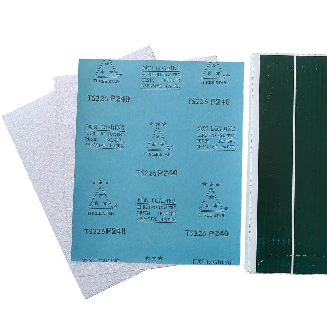 dry abrasive stearate coating sandpaper with latex paper backing for wood and metal sanding