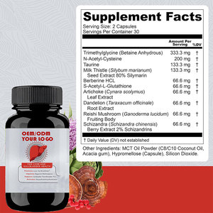 OEM Capsules d'extrait de chardon-Marie biologique Suppléments à base de plantes pour le soutien de la <span class=keywords><strong>vésicule</strong></span> <span class=keywords><strong>biliaire</strong></span> et du <span class=keywords><strong>foie</strong></span> au curcuma et à la betterave pour adultes - Product Image 4