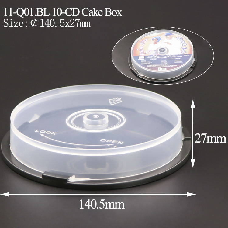 Q01 : Boîte à gâteau 12 cm pour 10 CD