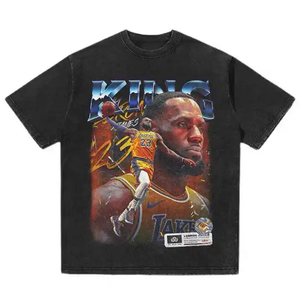 T-shirt décontracté surdimensionné en jersey 100 % coton avec impression DTG, motif graphique streetwear, pour homme, personnalisé, délavé à l'acide, vintage, respirant, col rond - Product Image 3