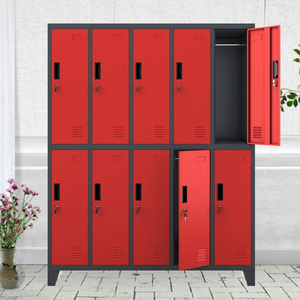 Tủ khóa thép nặng 10 ngăn có khóa tự đóng cửa 68-111 LB dung tích để lưu trữ trường học - Product Image 2