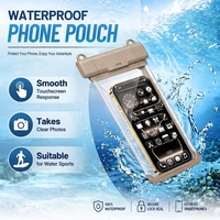 Funda Impermeable para Teléfono Móvil Transparente sin Bisel, Bolsa Protectora Táctil IP68, Popular en Japón
