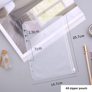Enveloppes de bineurs A6, pièces, <span class=keywords><strong>avec</strong></span> dossier transparent, givré, perforé, pour bineur économique a6 a5, 6 trous - Product Image 6