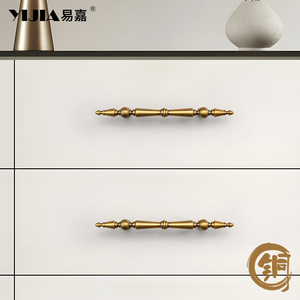 Solid <strong>Antique</strong> Brass Gold Finish Pull High-End Wardrobe <strong>Doors</strong> Cupboard Closet <strong>Handles</strong> and Drawer Knobs - Product Image 5