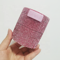 Accessoires de luxe pour faux-cils, colle d'extension, support de stockage en diamant, pot hermétique pour strass