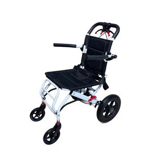 Fauteuil roulant pliable portable en alliage d'aluminium léger, manuel, pour les personnes âgées, voyages, utilisation en extérieur - Product Image 2