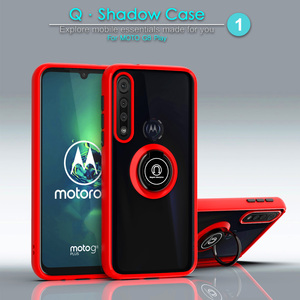 Venta al por mayor de TPU suave soporte de coche funda de teléfono móvil Color PC cubierta móvil anillo Kickstand para <span class=keywords><strong>Motorola</strong></span> G8Play/<span class=keywords><strong>One</strong></span> <span class=keywords><strong>Macro</strong></span> G8 Plus - Product Image 5