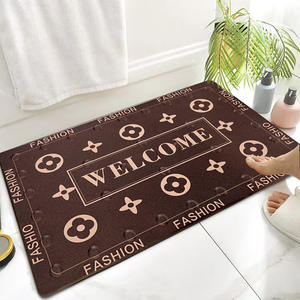 แผ่นรองอาบน้ำ PVC ทรงสี่เหลี่ยมผืนผ้า ขนาด 40x60 ซม. ดีไซน์ทันสมัยแบบมินิมอล กันลื่น กันน้ำ สำหรับห้องน้ำ ห้องอาบน้ำ ลายต้อนรับ - Product Image 4