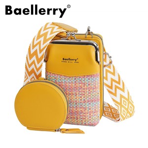 กระเป๋าใส่โทรศัพท์สำหรับผู้หญิง Baellerry กระเป๋าสะพายข้างขนาดเล็กทรงสี่เหลี่ยมแนวตั้ง 7 นิ้ว สีสันตัดกัน พกพาสะดวก ใช้ได้ทุกวัน - Product Image 5