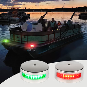 Feux de navigation LED rouge et vert bicolores en acier inoxydable pour yacht marin, paire pour 10-30VDC, état neuf - Product Image 3