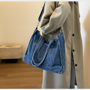 Borsa <span class=keywords><strong>a</strong></span> <span class=keywords><strong>tracolla</strong></span> Casual in jeans retrò di alta qualità borsa da viaggio in Denim <span class=keywords><strong>a</strong></span> <span class=keywords><strong>tracolla</strong></span> per ragazze adolescenti - Product Image 2