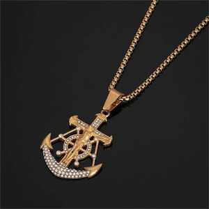 Pendentif Symbole USD Hip Hop 2026 pour Hommes, Plaqué Or 18K, Anti-ternissement, Zircon Sertis, Acier Inoxydable PVD Étanche - Product Image 5