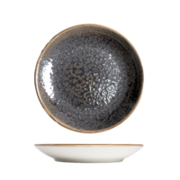 Plato Hondo Coupe Moon Brown de 23 cm con Esmalte Texturizado para Servir Comida
