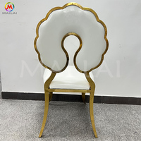 Nouvelle Chaise de Trône Populaire en Acier Inoxydable Doré de Luxe pour Location de Fête, Mariage et Banquet